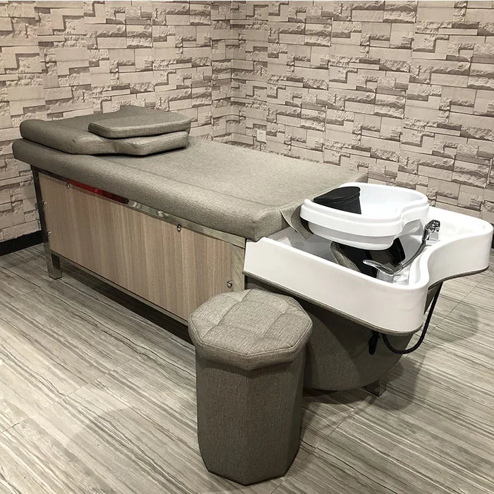 Japanese Head Spa Shampoo Chair Stylist Water Circulation Hair Lighting Chair Therapy Lettino Massaggio Salon Equipment MQ50SC