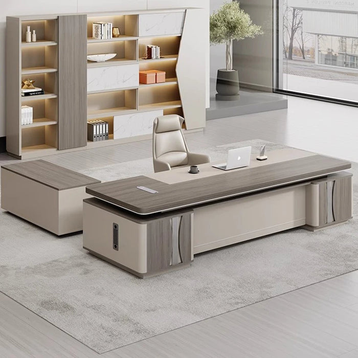 Boss Desk Simple Modern Fashionable Light Luxury CEO Office Furniture Desk Combination Manager Single Boss Desk Combination