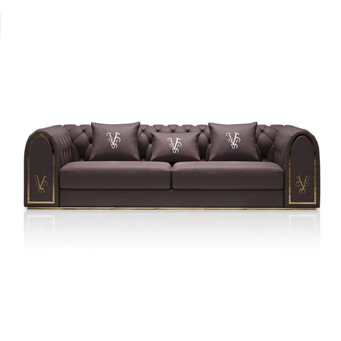Luxury Leather Sofa Modern Living Room Large Sofa First Layer Cowhide Sofa