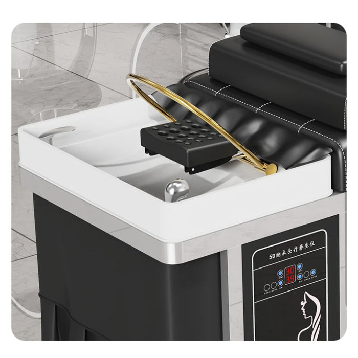 Fumigating Shampoo Chair Simple Beauty Sink Head Spa Equipment Shampoo Chair Hairdressing Cadeira Barber Shop Furniture ZT50SC