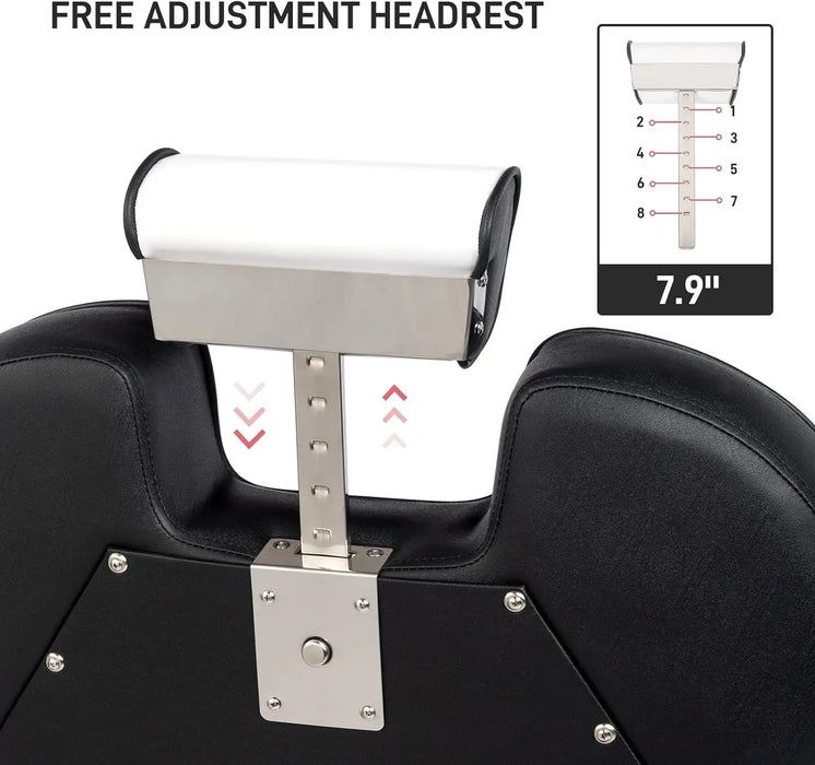 All Purpose Hydraulic Barber Chair Recline 360 Degree Swivel Height Adjustable Heavy Duty Hairdresser Chair Beauty Salon Spa Tat