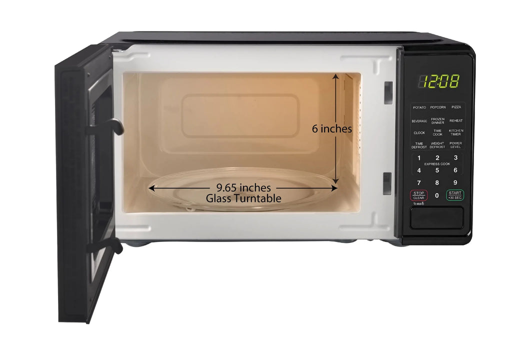 0.7 Cu Ft Countertop Microwave Oven - 700 Watts - Black Kitchen Appliances