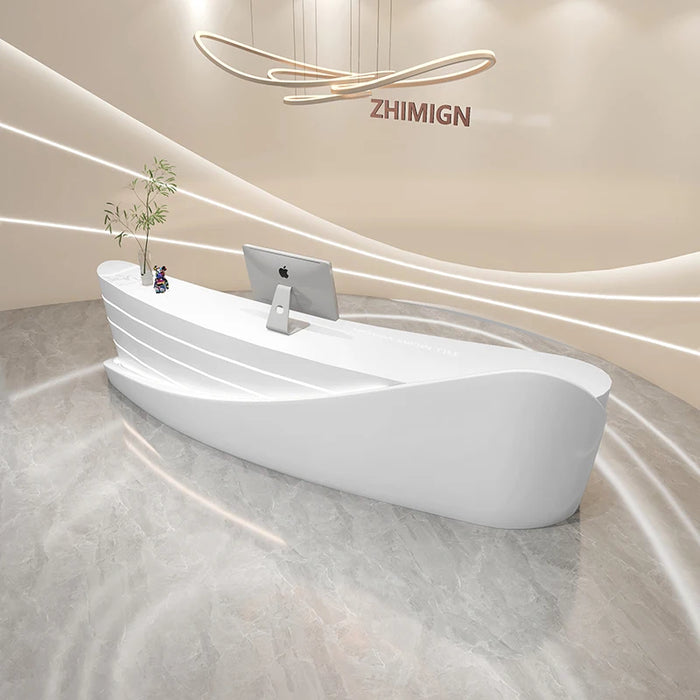 Luxury Reception Desk Counter Lectern Computer Siting Bar Service Desk Beauty Gaming Scrivania Ufficio Lavoro Office Furniture