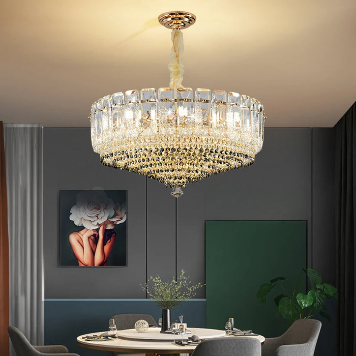 Modern Living Room Luxury Chandelier Lighting  Round Crystal Lamp Home Decoration Led Cristal Light Fixtures