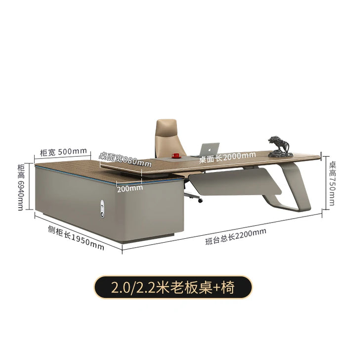 Corner Drawers Office Desks Executive Reception Luxury Modern Storage Desks Desktop Work Mesa Escritorio Office Furniture WJ25XP