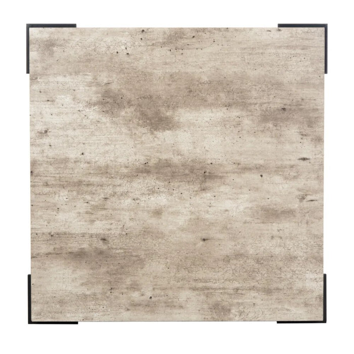 Modern Retro Square Coffee Table, Light Grey/Black, Furniture, Living Room Furniture, Simple and Modern Coffee Table, Wooden