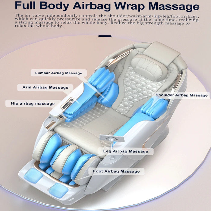 5D Massage Chair 2024 Luxury AI Voice Bluetooth Music Shiatsu Full Body 4D Zero Gravity Air Pressure Best Quality Chair Massage