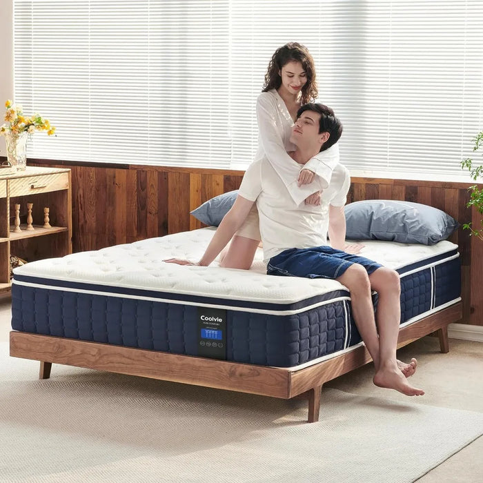 King Mattress, 12 Inch Mattress in a Box King Size, Hybrid Construction Individual Pocket Springs with CertiPUR-US Certified