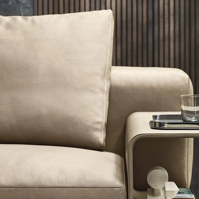 Italienisch-Stil Licht Luxus Leder Sofa/Große Wohnung Wohnzimmer Designer Gerade Reihe Drei-Sitz Kombination Sofa