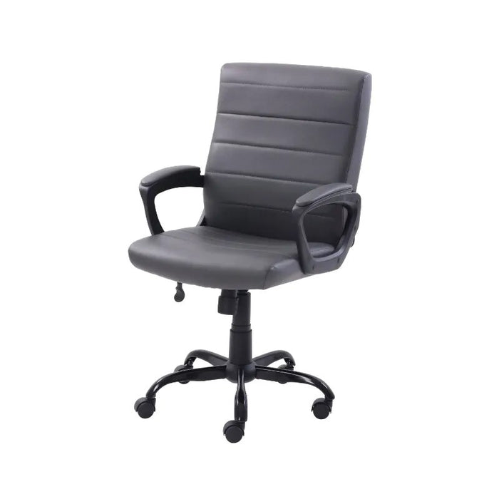 Mainstays Bonded Leather Mid-Back Manager's Office Chair, Black office chair  recliner chair  office furniture