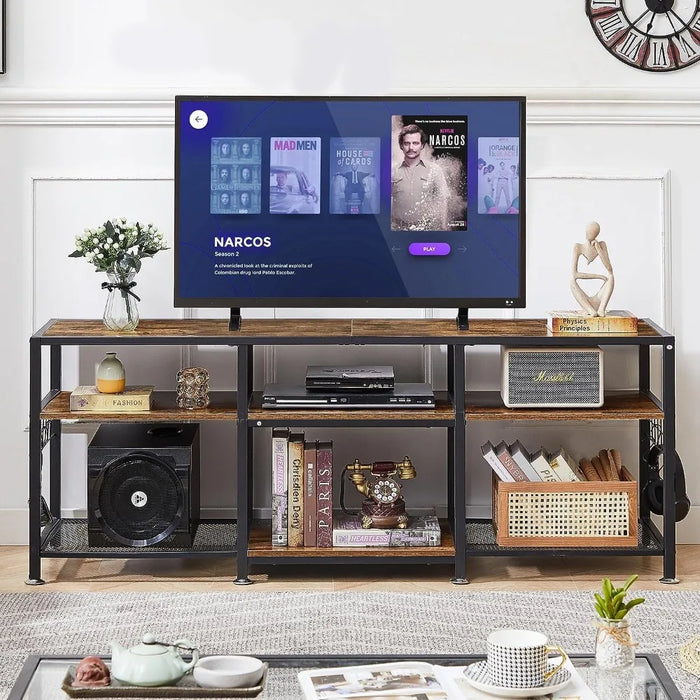 65 Inch Tv Stand Living Room Furniture Bedroom and Gaming Room TV Stand for Televisions Up to 70 Inch Brown Home Stands Modern