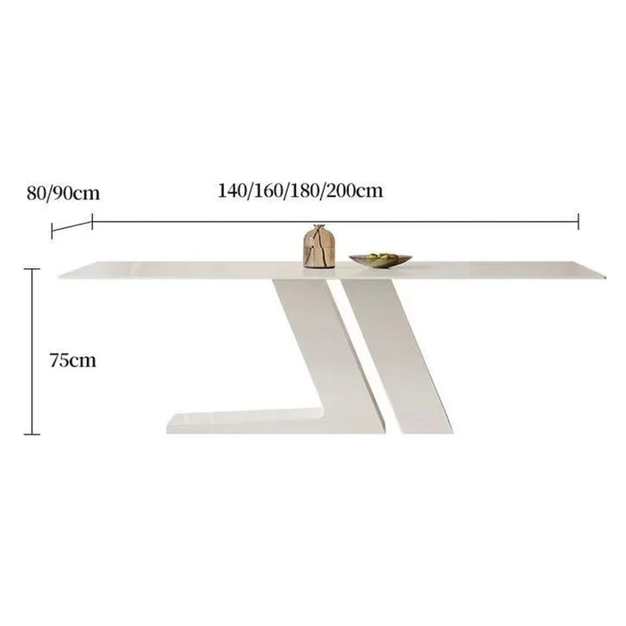 Unique Fashion Dining Table Luxury Designer Scratch Protector Center Dining Table White Office Mesas De Jantar Home Furnitures