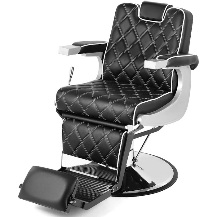 Artist hand Heavy Duty Vintage Barber Chair All Purpose Hydraulic Recline Salon Beauty Spa Styling Equipment Black