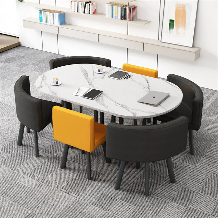 Kitchen Luxury Dining Table Set 6 Chairs Nordic Living Room Coffee Tables Library Center Restaurant Mesa Comedor Home Furniture