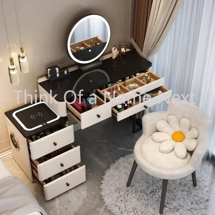 Grey Nightstands Dressing Table Mirror Standing Closet Bedside Dressing Table Bedroom Tocador Maquillaje Makeup Furniture