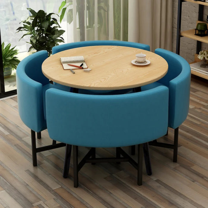 Round Table with 4 Chairs Dining Table Set Chairs and Table Tables for Lunch Kitchen Table Magazine Table Furniture for Home
