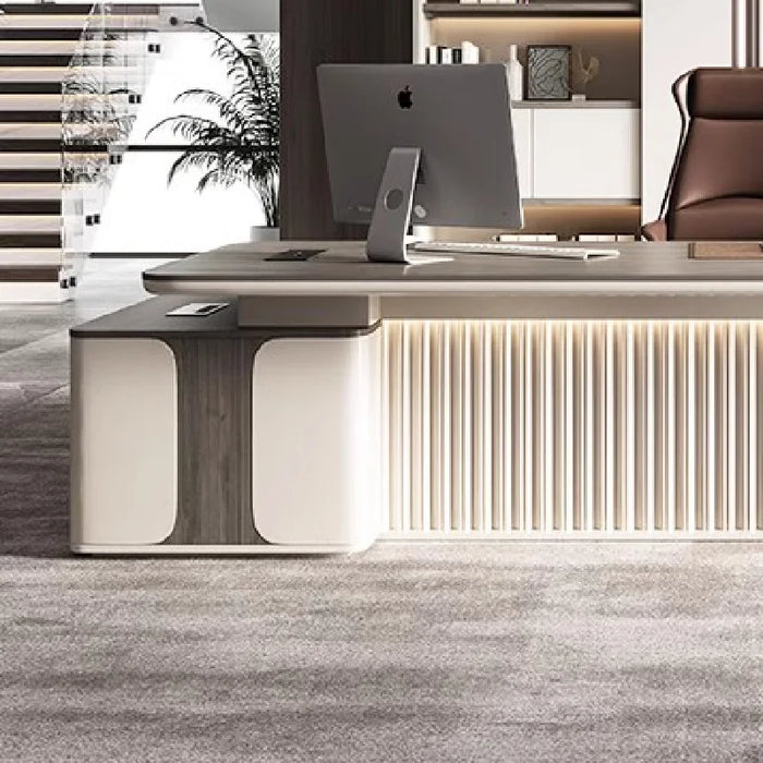 Aesthetic Modern Office Desk Wood Coffee Executive Corner Desk Table Computer Reception Mesa Para Compuatador Desk Furniture