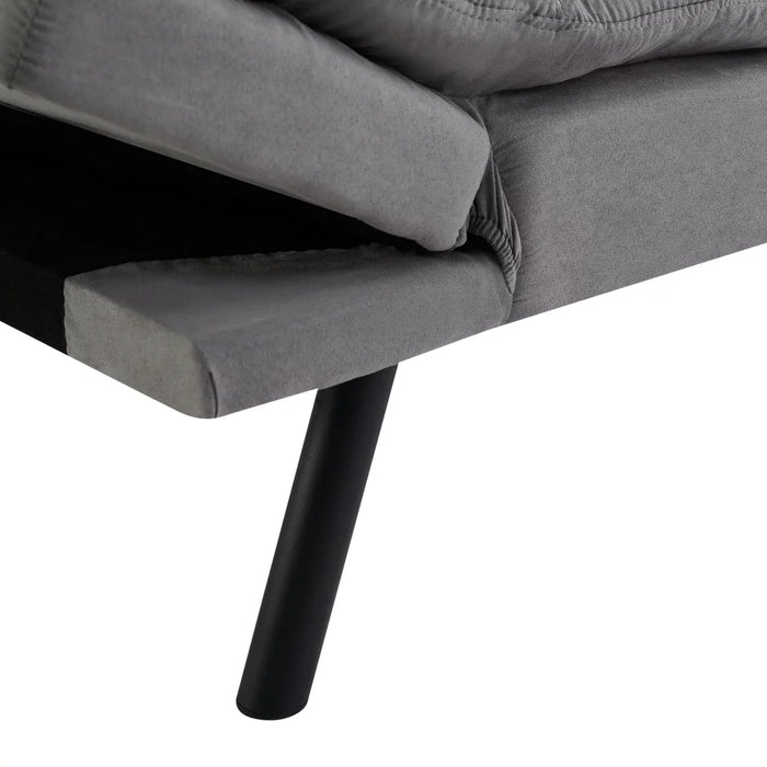 Memory Foam Futon, Gray Faux Suede  Home Furniture