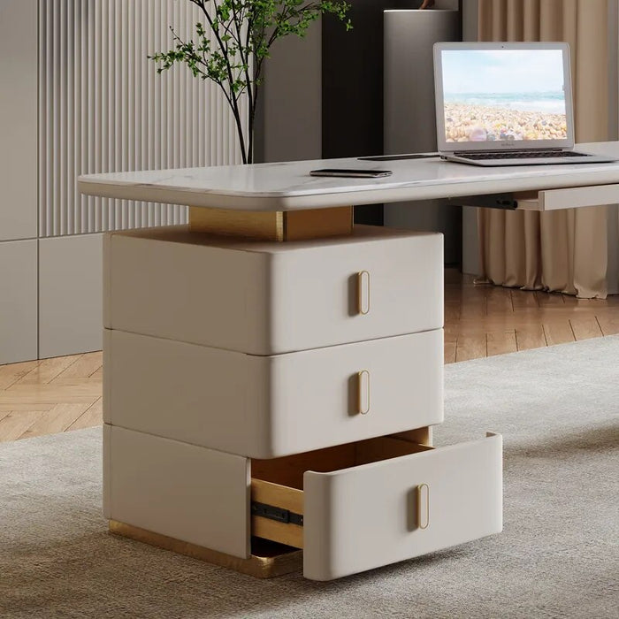 Home White Desk Table Drawer Study Gaming Executive Desk Table Minimalista Moden Meuble Bureau Avec Tiroirs Library Furniture