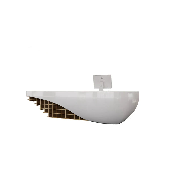 Beauty Lectern Reception Desks White Modern Front Luxury Reception Desks Cashier Counter Bureau Meuble Office Furniture WJ25XP