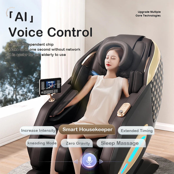Jare 6687B 2024 2024 new design full boby zero gravity massage chair 8d fixed roller cheap price electric music