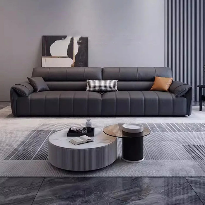 Bed Living Room Sofas Puffs Salon Lazy Leather Luxury Sectional Sofa Modern Corner Divani Da Soggiorno Bedroom Furniture