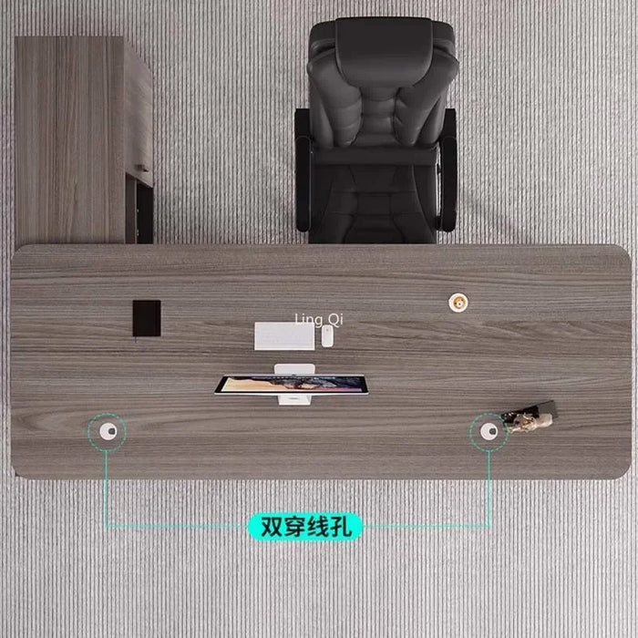 Black Executive Office Desk Storage Vanity Mid Century Modern Computer Desks Secretary Organizer Bureau Meuble Dining Room Sets