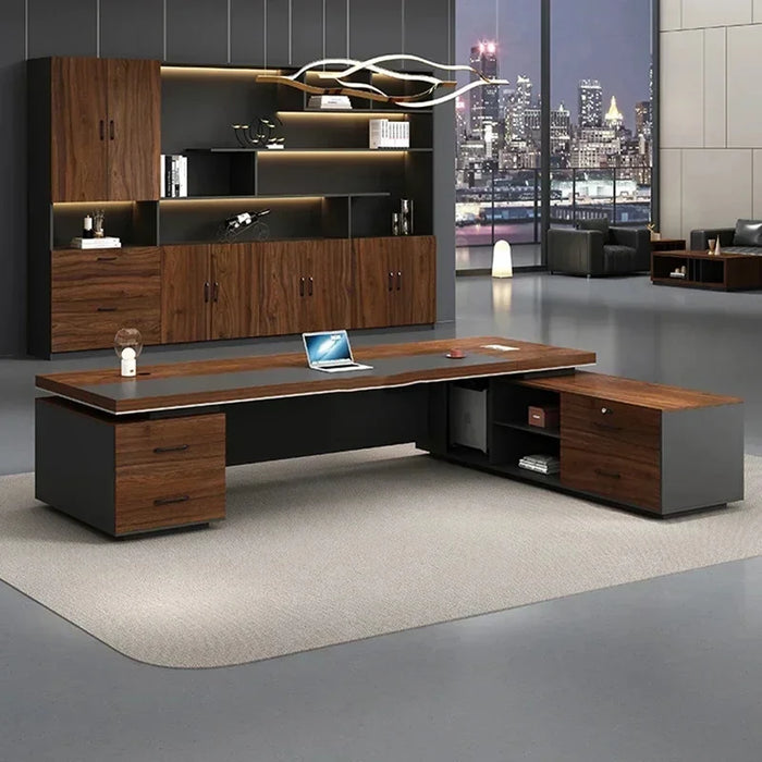 Conference Shaped Office Desk Wood Vanity Mid Century Modern Computer Desks Long Conference Mesa Escritorio Office Furniture