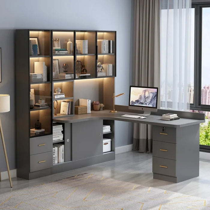 Cheap Luxury Stand Office Desk School Storage Corner Filing Laptop Console Office Desk Drafting Scrivania Legno Furniture HDH