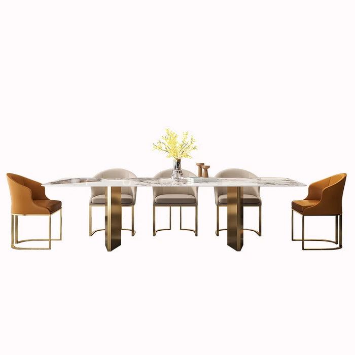 Center Console Dining Tables Side Kitchen Breakfast Outdoor Modern Dining Tables Marble Stone Luxury Mesas De Jantar Furniture