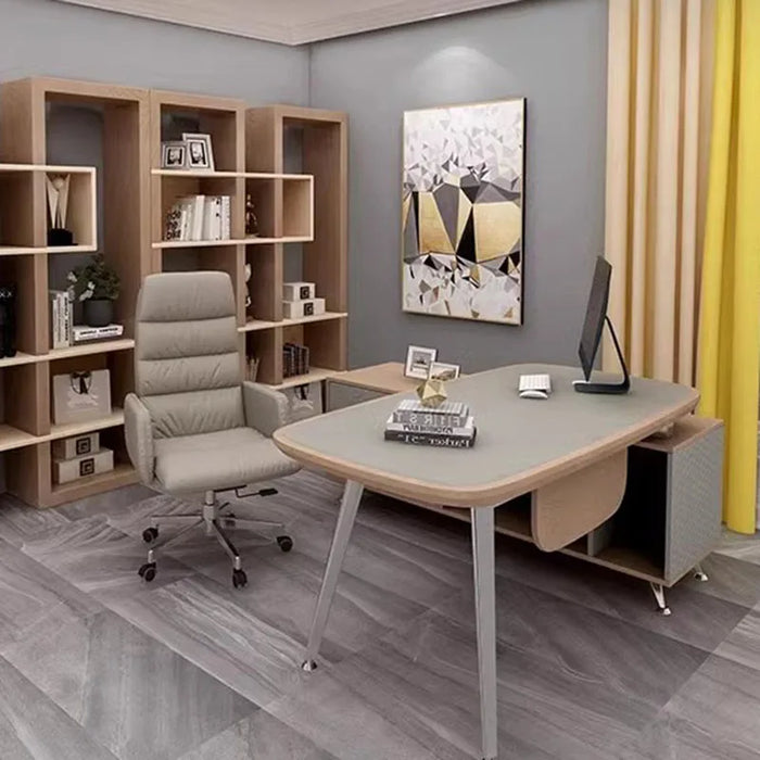 Monitor L Shaped Office Desk Standing Executive Luxury Floor Computer Desks European Mid Century Mesa De Computador Furniture