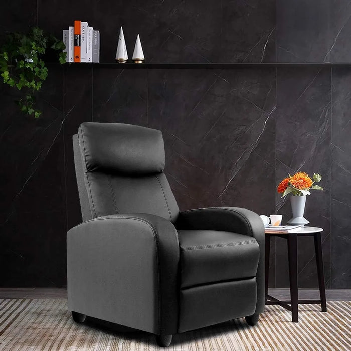 PU Leather Adjustable Single Recliner Sofa Home for Bedroom Furniture Living Room Chairs Lounge Freight free