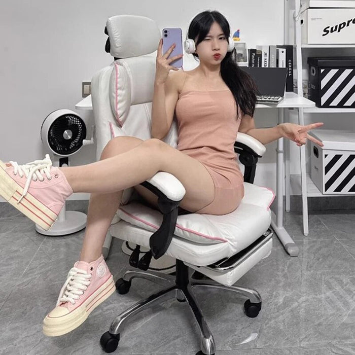 Fashion Swivel Office Chairs Organizer Gamer Leather Elastic Lounge Work Chair Professional Design Silla Plegable Furnitures