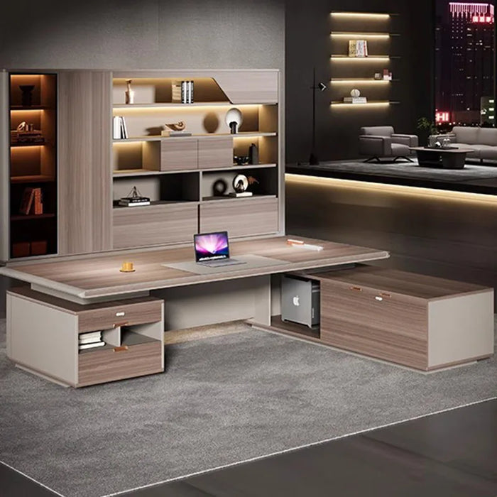 Bookshelf Executive Office Desk Supplies European Modern Luxury Computer Desks Floor Standing Mesa De Escritorio Home Furniture