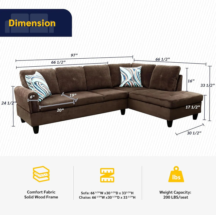 Living room sofa set-up sofa bed 2 pieces linen combination modern fabric furnishings, black