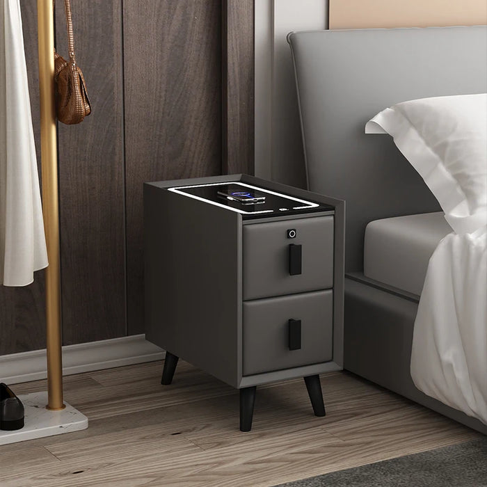 Modern Smart Nightstands Bedroom Bed Side Drawer Luxury Black Nightstand Nordic Armoires De Chambre Home Furniture XF25XP