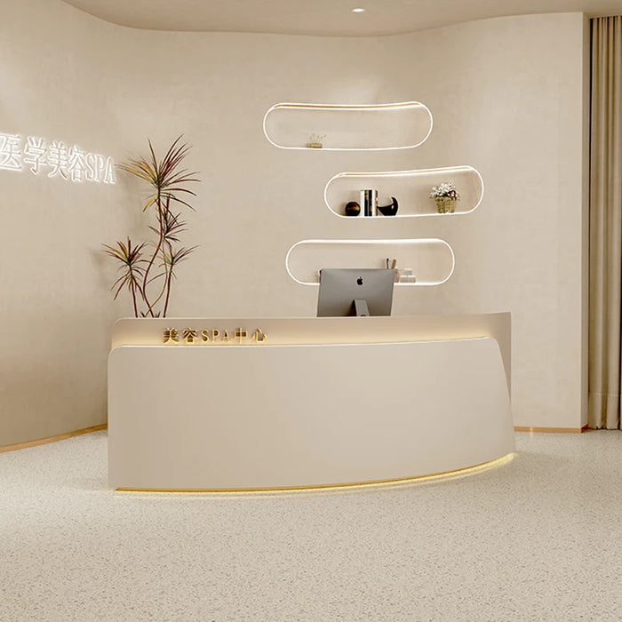 Podium Stand Church Front Desk Reception Counter Office Desk Luxury Cafe Counter Checkout Theke Rezeption Beauty Salon Furniture