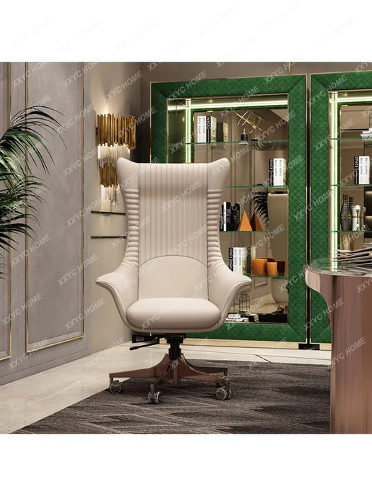 Light Luxury Computer Chair High Back Chair Rotating Office Comfortable Study Study Chair