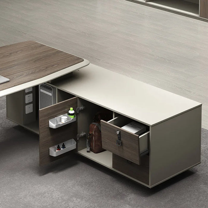 Computer Office Desk Organizer Corner Table L Shaped Monitor Drawers Console Desk Table Executive Bureau Meuble Office Supplies