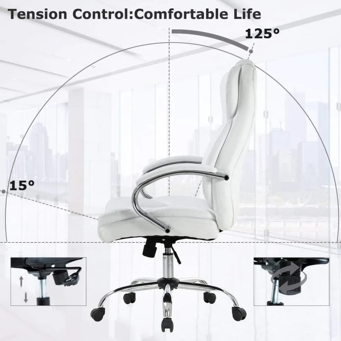 Administrative Adjustable High -back PU Leather Task Rolling Transfer Chair Furniture Ergonomic Office Chair Gamer Chairs Mobile