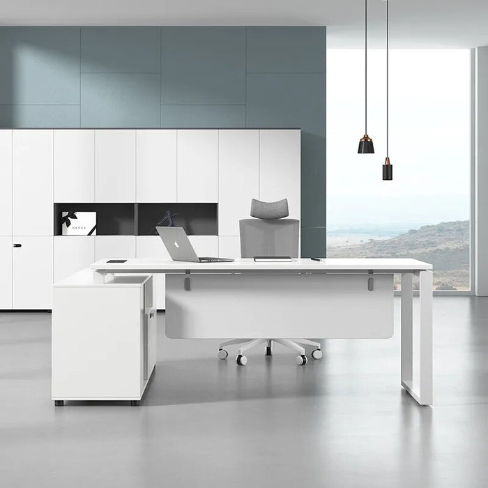 Modern Writing Office Desks Floor Executive Multifunctiona Meeting Office Desks Workstation White Scrivania Angolare Furnitures