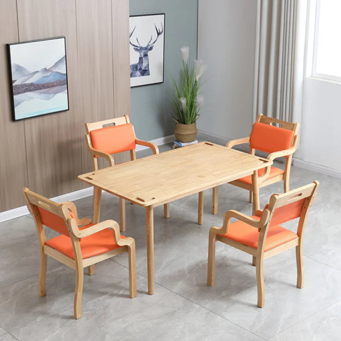 Games Wooden Dining Table 4 Person Centerpiece Service Dining Table Set Kitchen 4 Chair Living Room Muebles Para El Hogar Tables