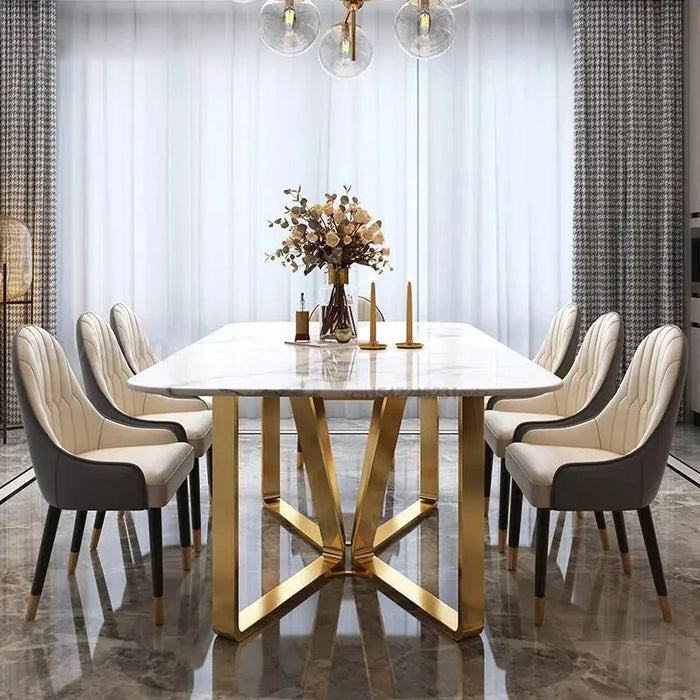 Light Luxury Dining Table Modern Minimalist Nordic Wall Rectangular Table Desk Center Salon Mesa De Jantar Home Furniture GM