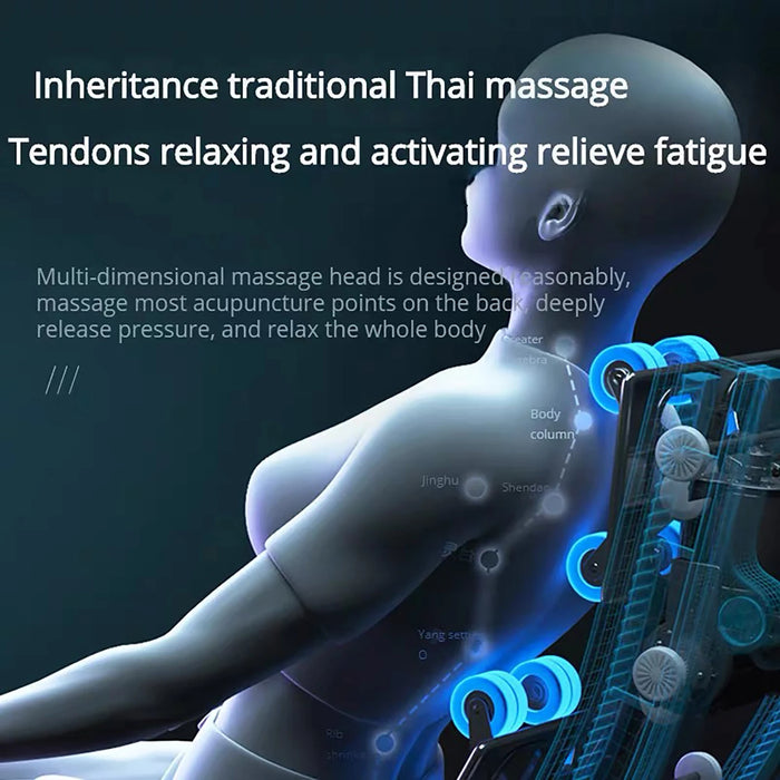 Massage Chair 4d Heating Zero Gravity Full Body Airbags Long SL Track Whole Body Massage Relax Bluetooth Speaker New Year Gift