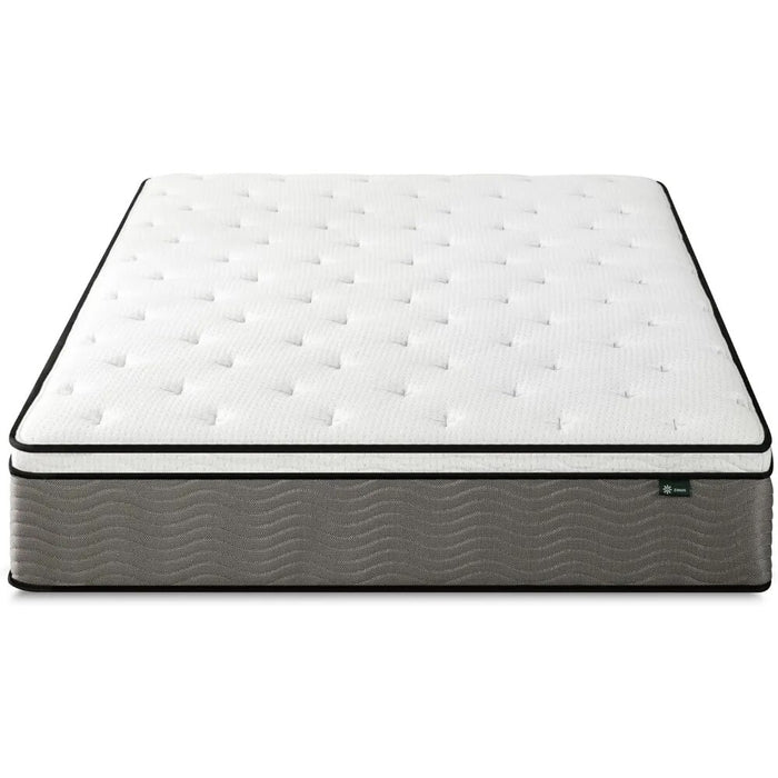 12 Inch Support Plus Pocket Spring Hybrid Mattress, Extra Firm Feel, Heavier Coils for Durable Support King , White