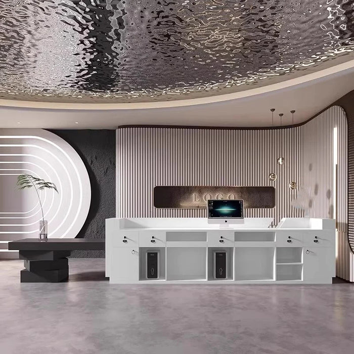 Restaurant Spa Reception Desks Supermarket Hotel Register Shop Counter Cashier Beauty Mostrador Recepcion Commercial Furniture