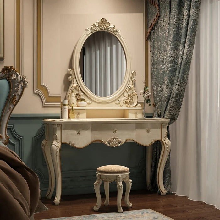 Nordic Luxury Vanity Tables Storage Cabinet Makeup Vintage Vintage Vanity Tables Cosmetic Tavolo Trucco Home Furniture WZ50VT