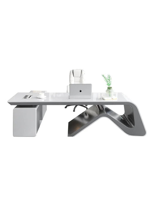 Office furniture boss's desk white president's manager's supervisor's desk