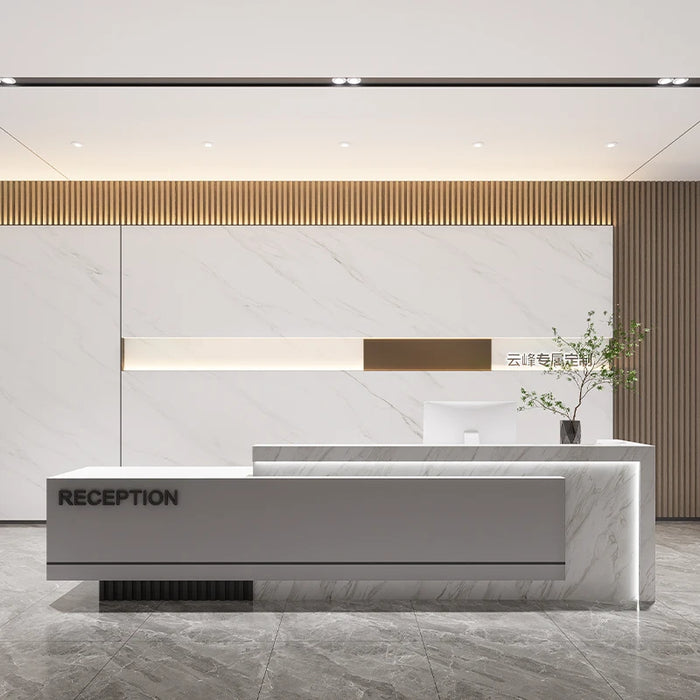 Commercial Front Reception Desks Display Shelves Supermarket Reception Desks Counter Computer Balcao De Loja Furniture Counter