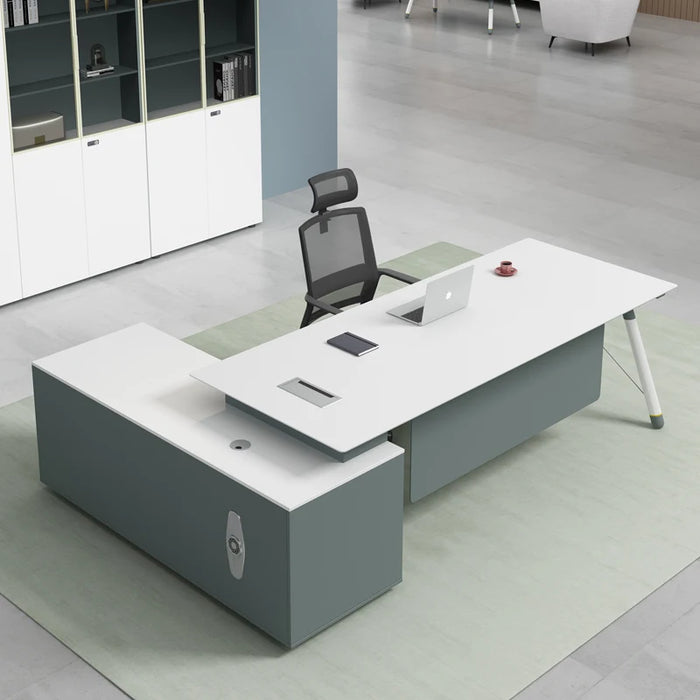 Corner Drawers Office Desk Monitor Study Workflow Meeting Executive Filing Office Desk ModernTavolo Da Lavoro Furniture HDH